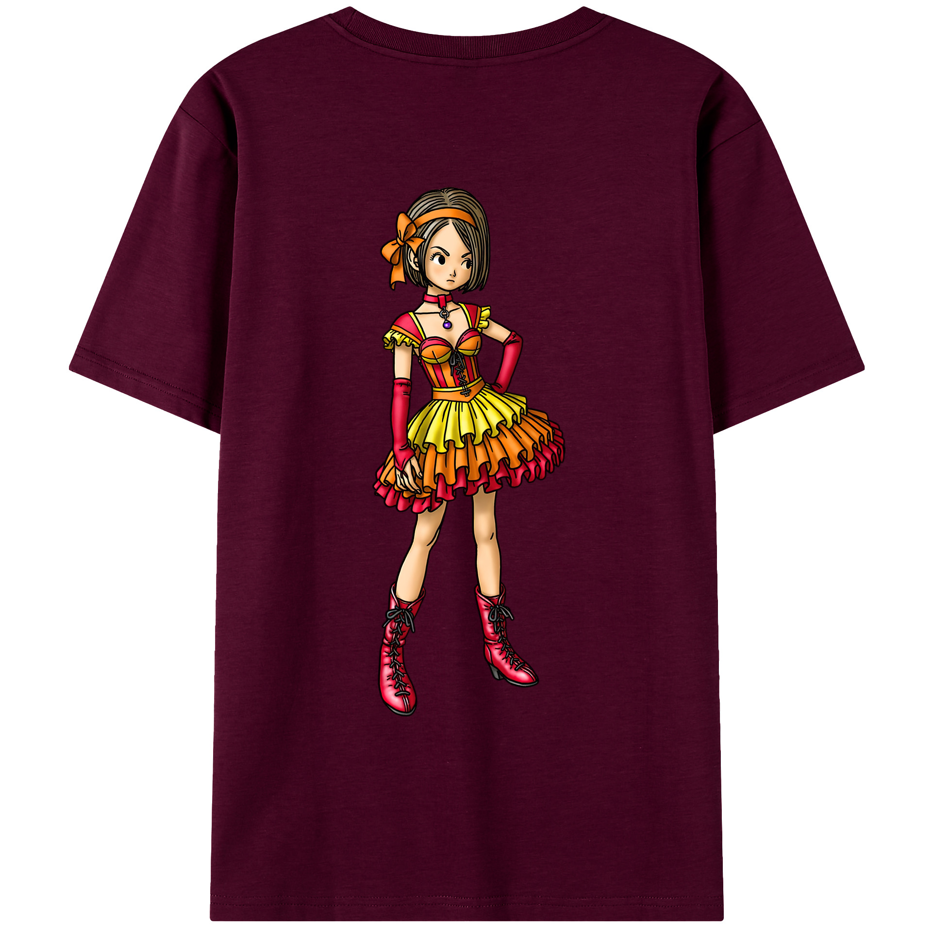 （画像用） ドラゴンクエスト Doragon Kuesuto Dragon Quest レディース半袖Tシャツ(バックプリント)